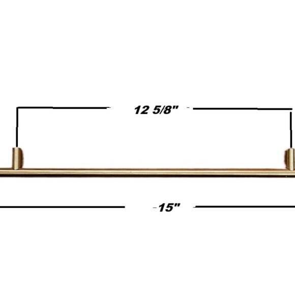 Four 15 Inch Cosmas 305-320BB Brushed Brass Euro Style Bars New - Picture 3 of 4